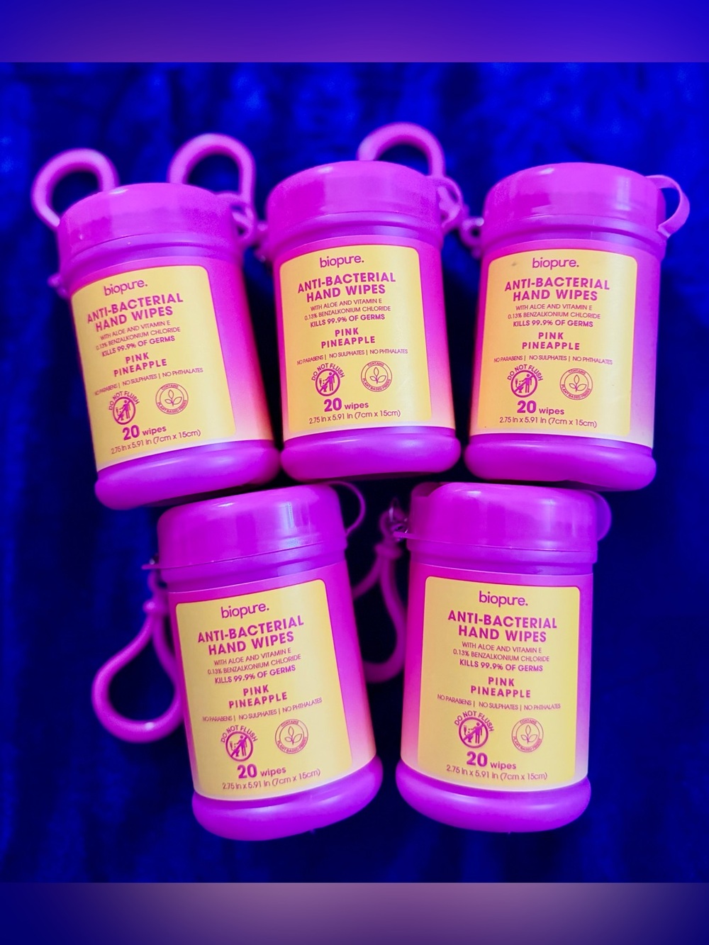 Pink Pineapple Anti-Bacterial Hand Wipes - Pink